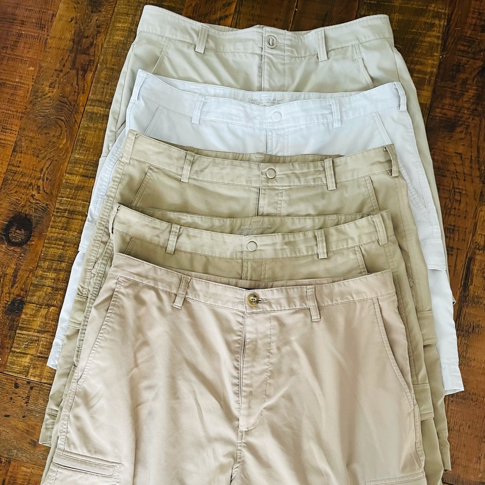 Men’s Nike/Under Armour golf shorts.
